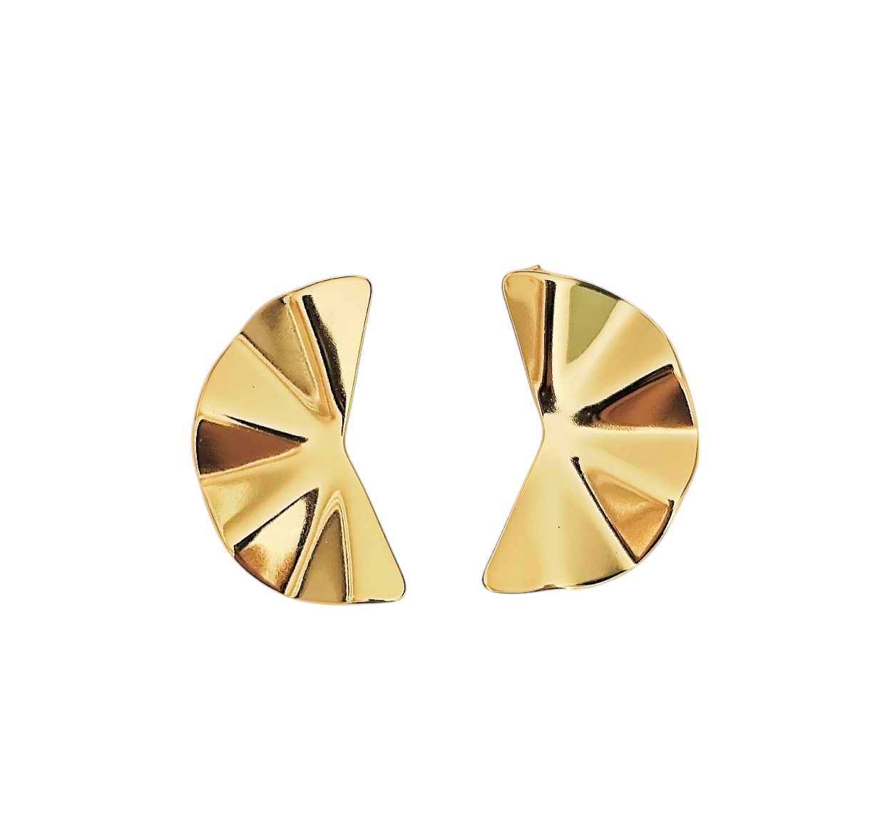 Boucles d'oreilles éventail zigzag