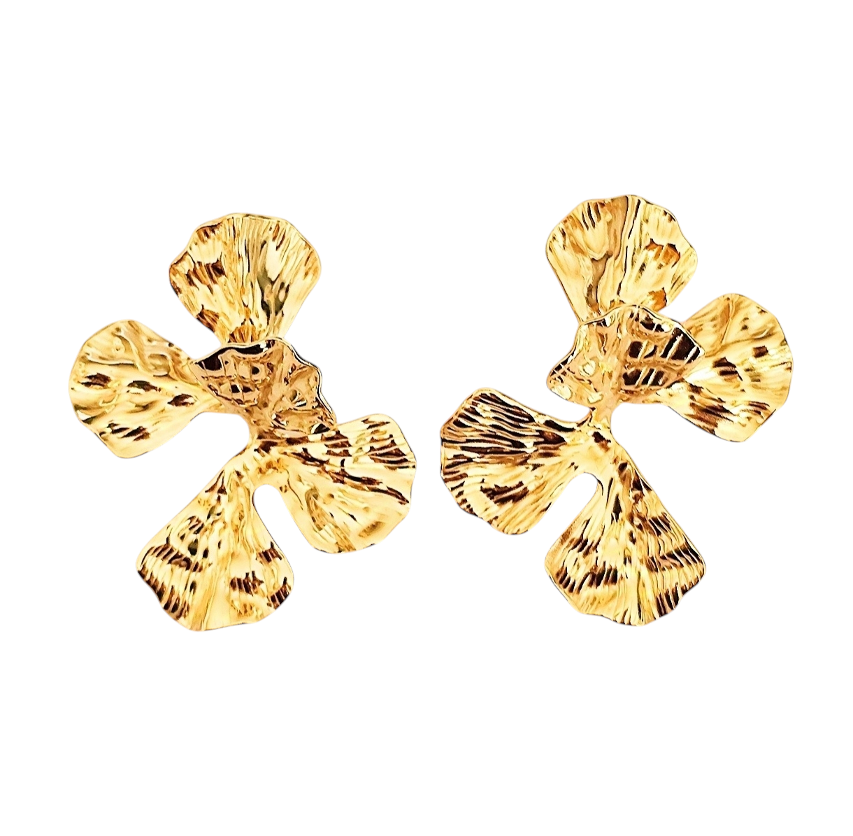 Boucles d'oreilles feuillage déplié