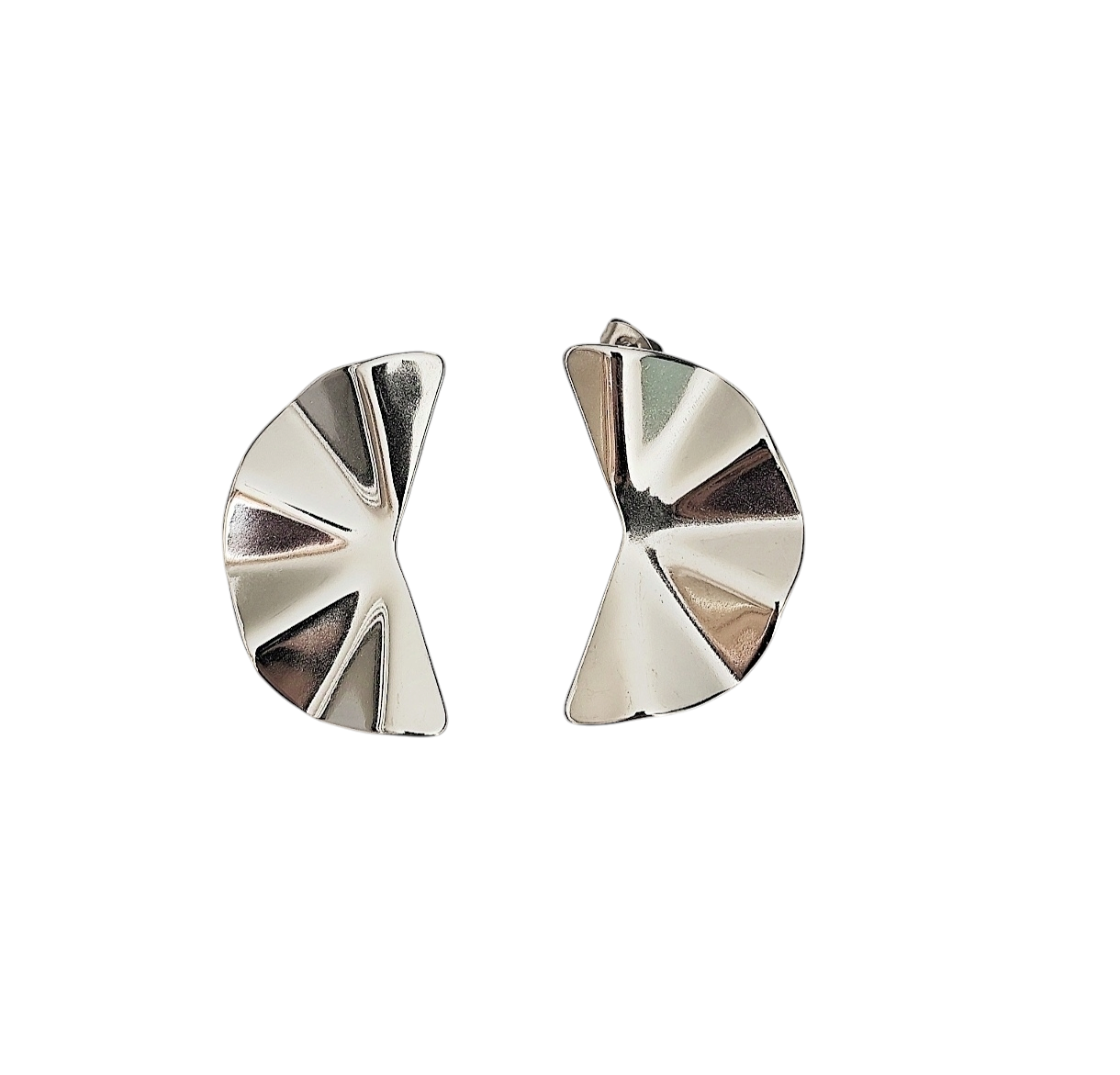Boucles d'oreilles éventail zigzag