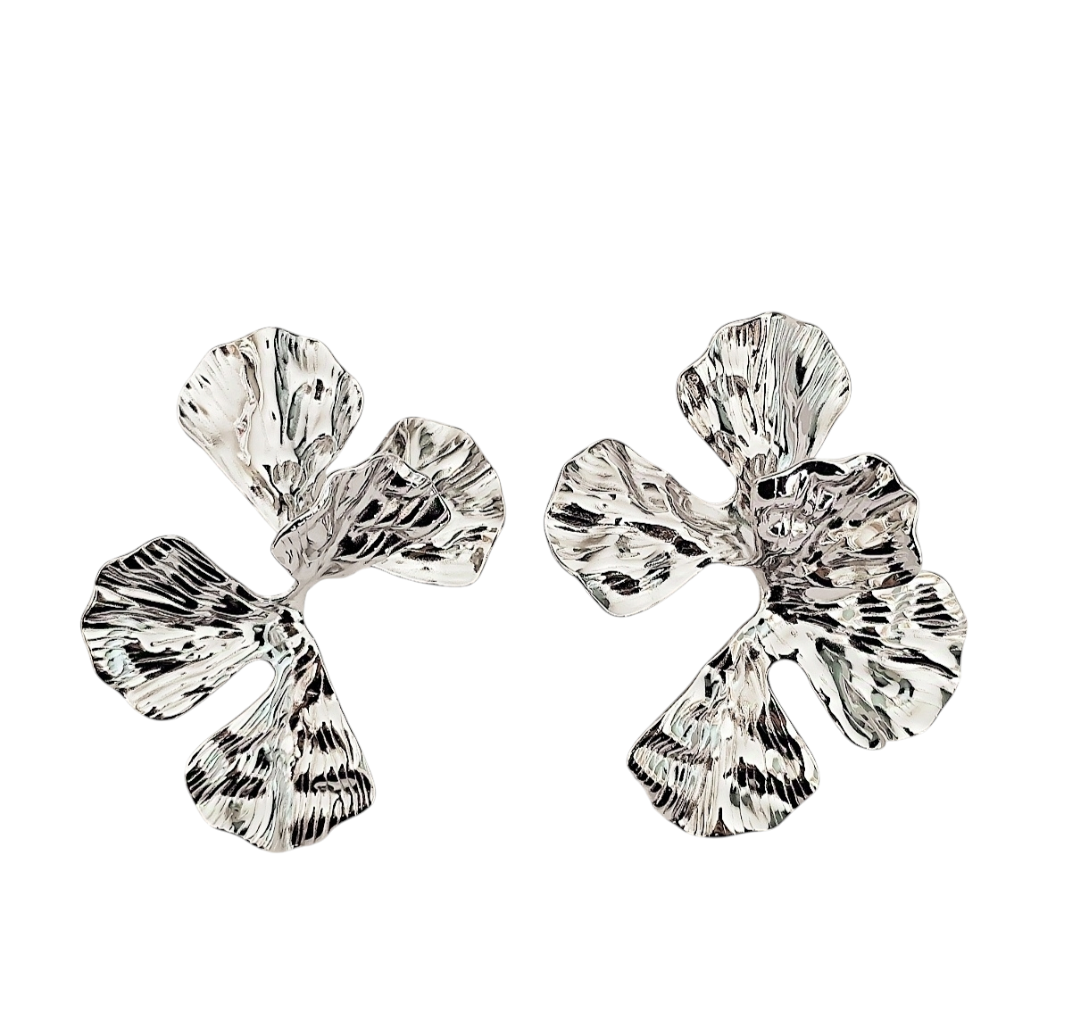 Boucles d'oreilles feuillage déplié