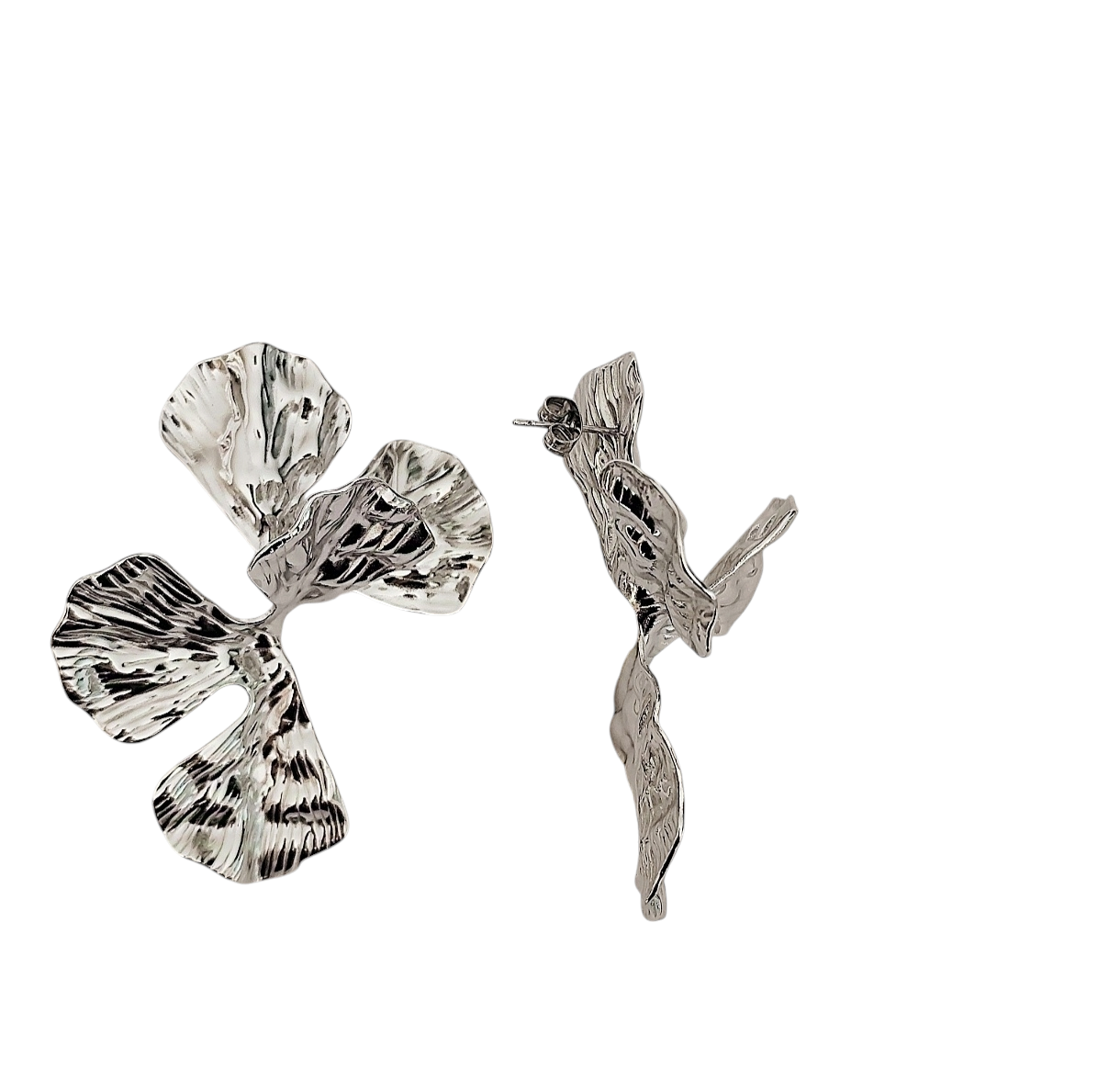 Boucles d'oreilles feuillage déplié