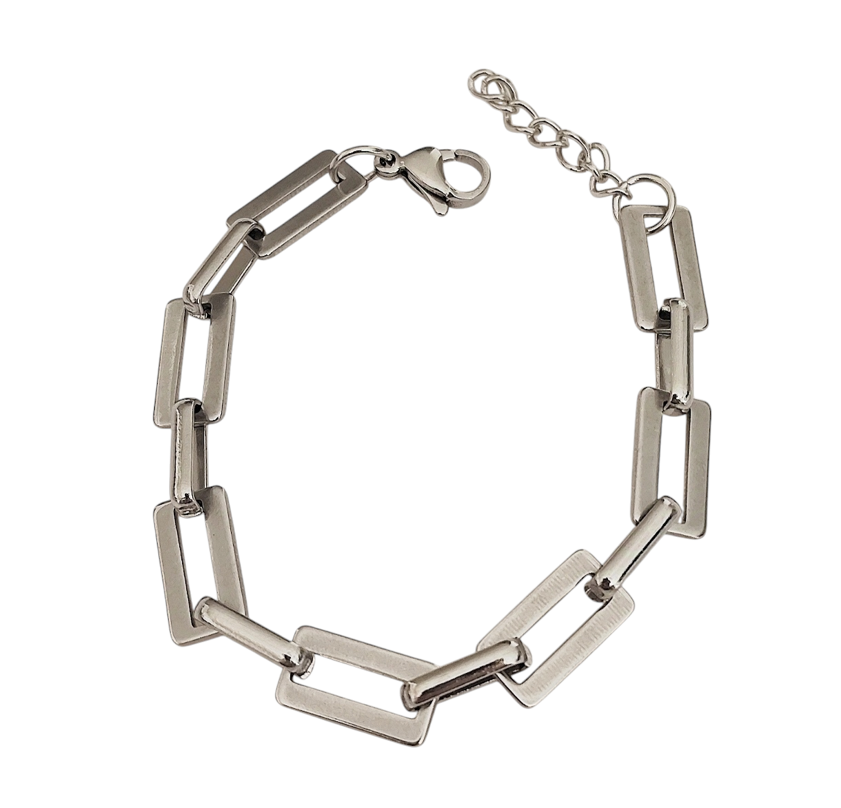 Bracelet doré double rang chaîne rectangulaire