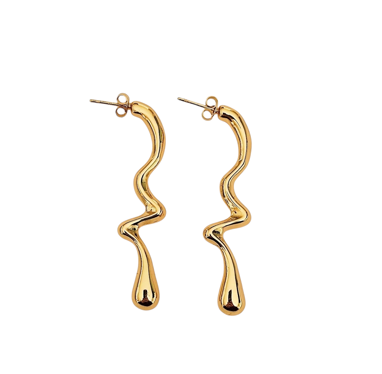 Boucles d'oreilles longue goute irrégulière
