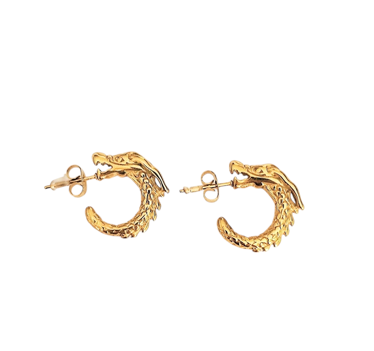 Boucles d'oreilles Dragon doré