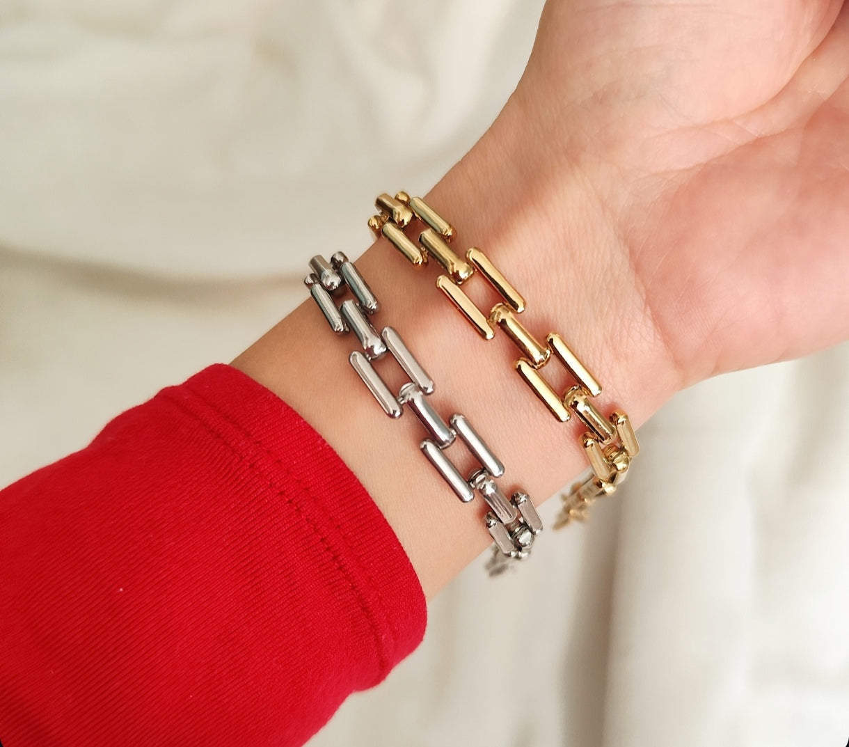 Bracelet doré chaîne panter