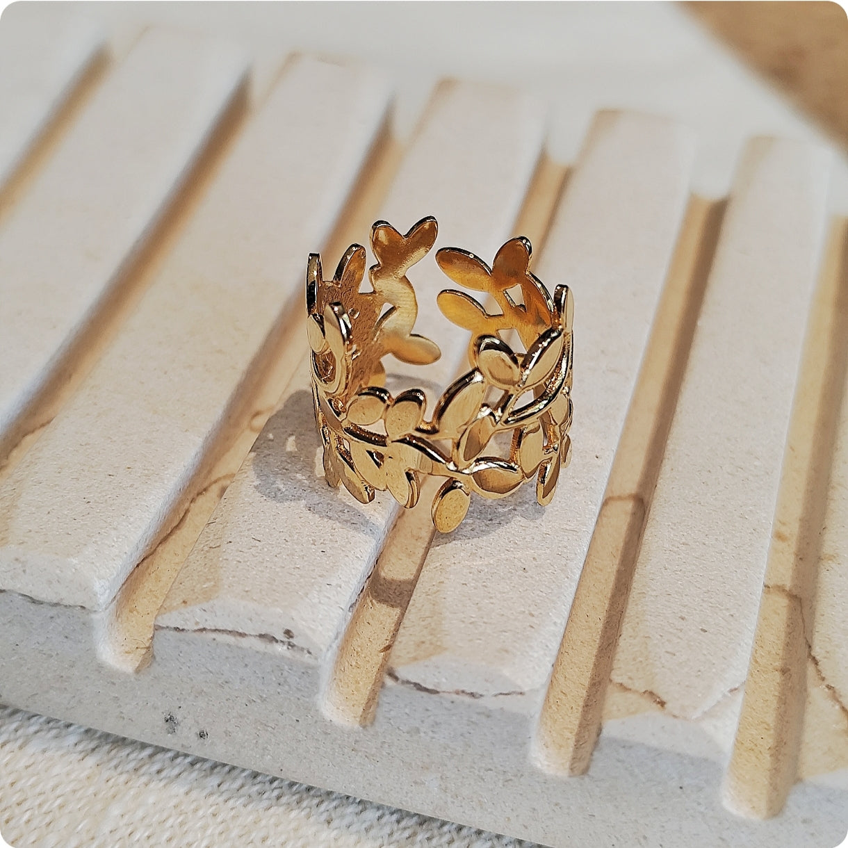Bague feuillage