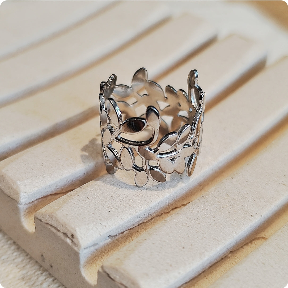 Bague feuillage