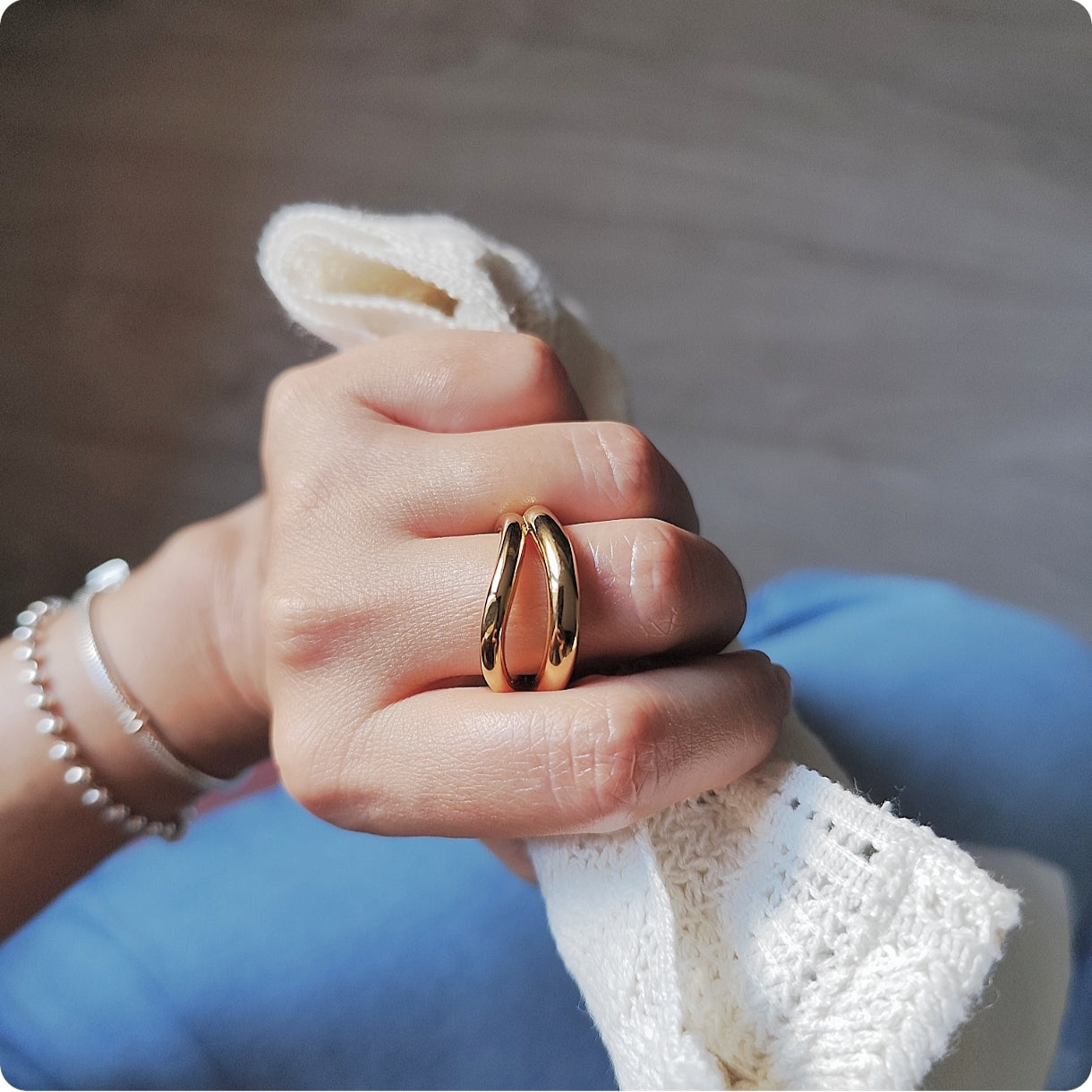 Bague double asymétrique