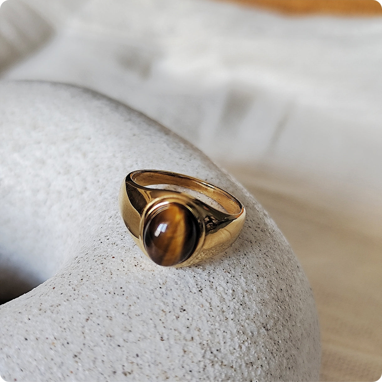 Bague œil de tigre
