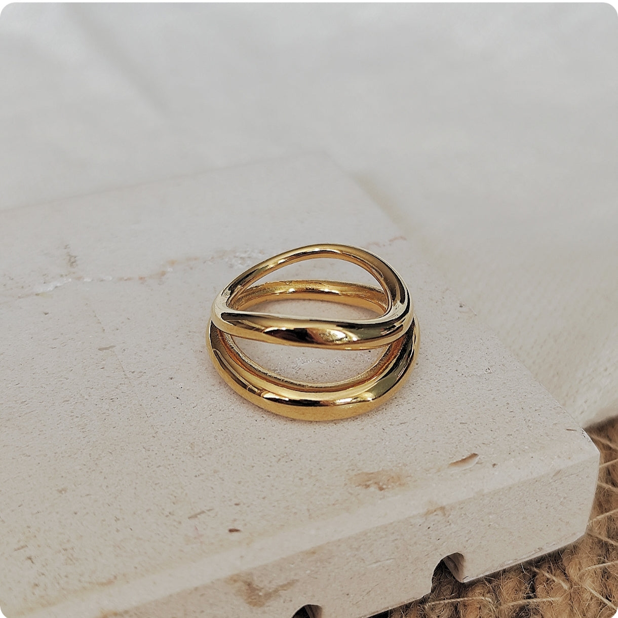 Bague double asymétrique