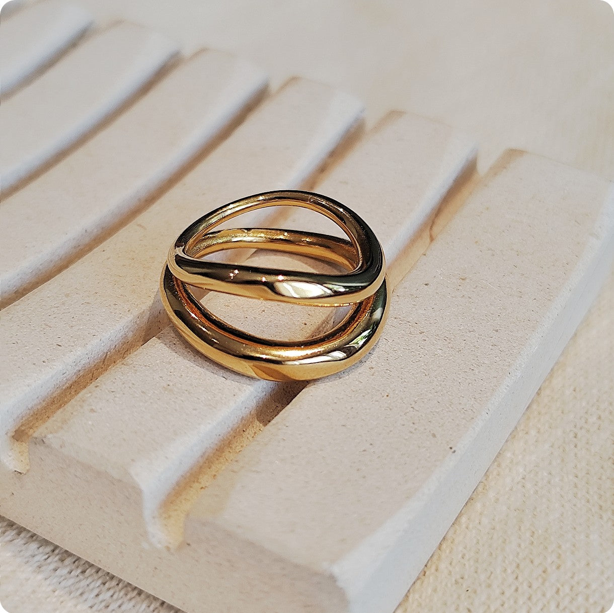 Bague double asymétrique