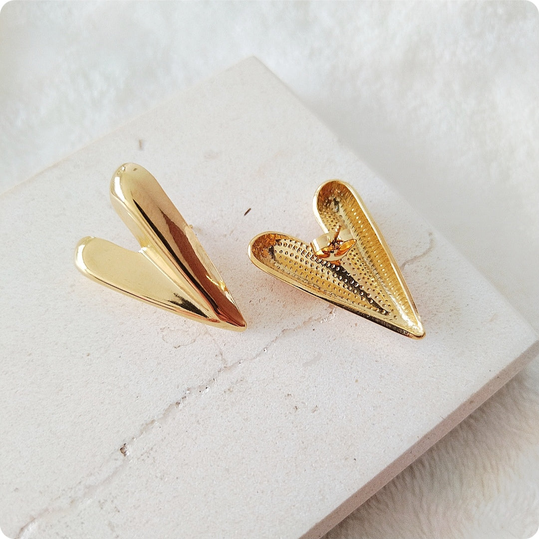 Boucles d'oreilles cœur ciselé