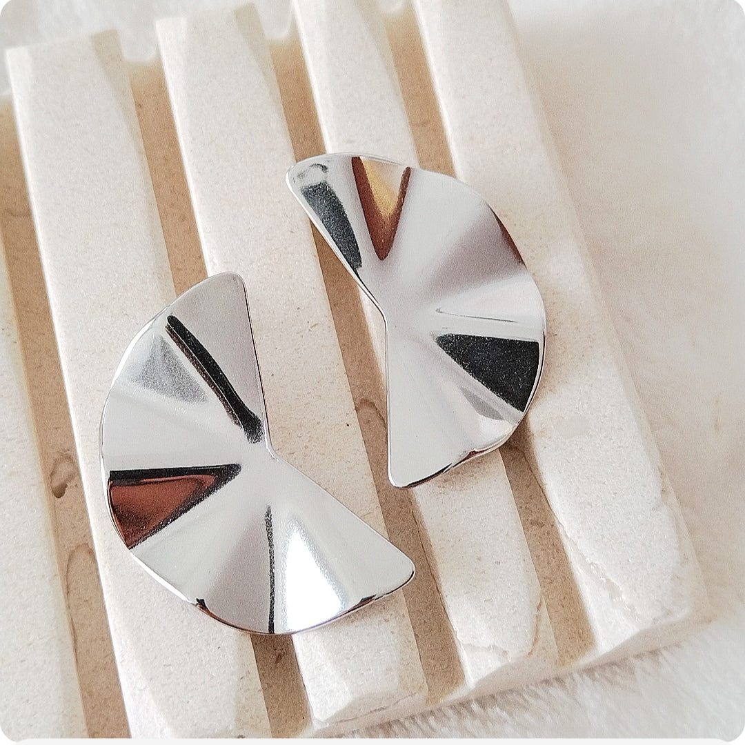 Boucles d'oreilles éventail zigzag