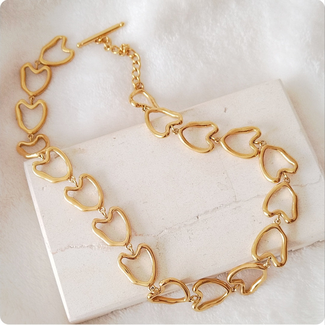 Collier chaine des cœurs
