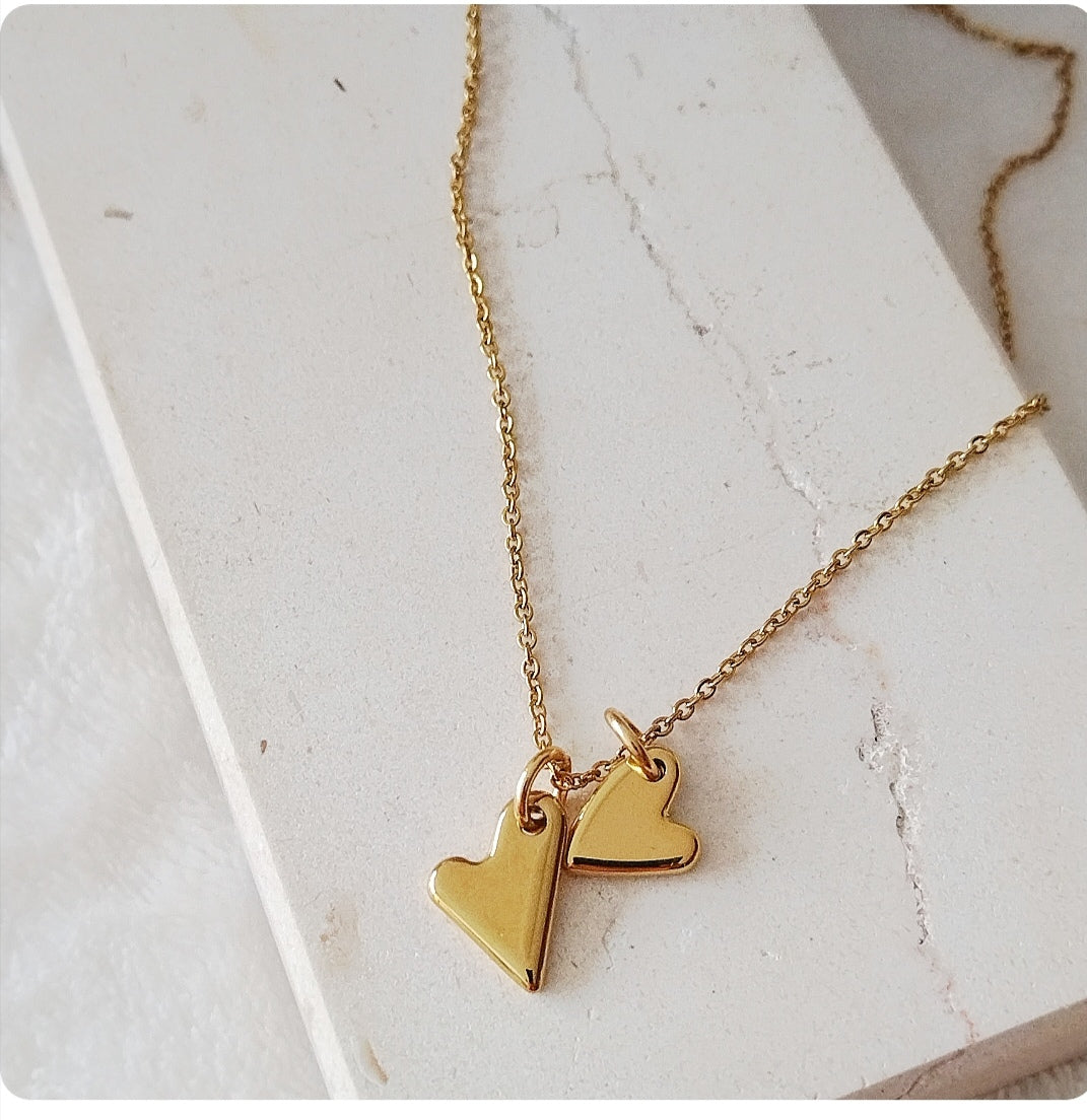 Collier deux cœurs