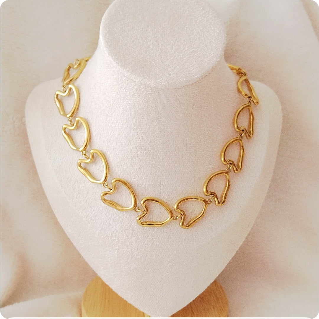 Collier chaine des cœurs
