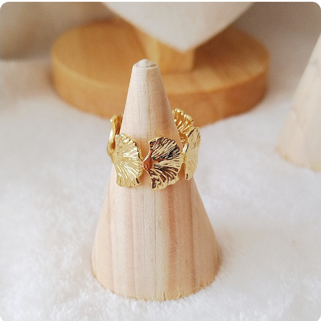 Bague feuilles ginseng