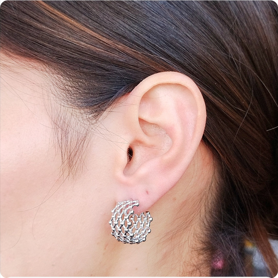 Boucles d'oreilles créoles maille