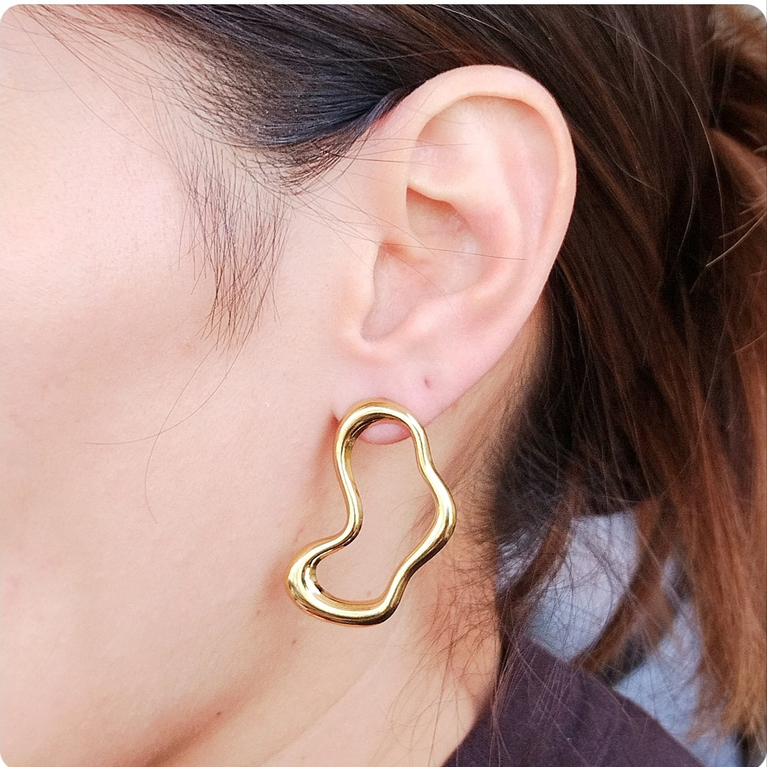 Boucles d'oreilles cercle fondue