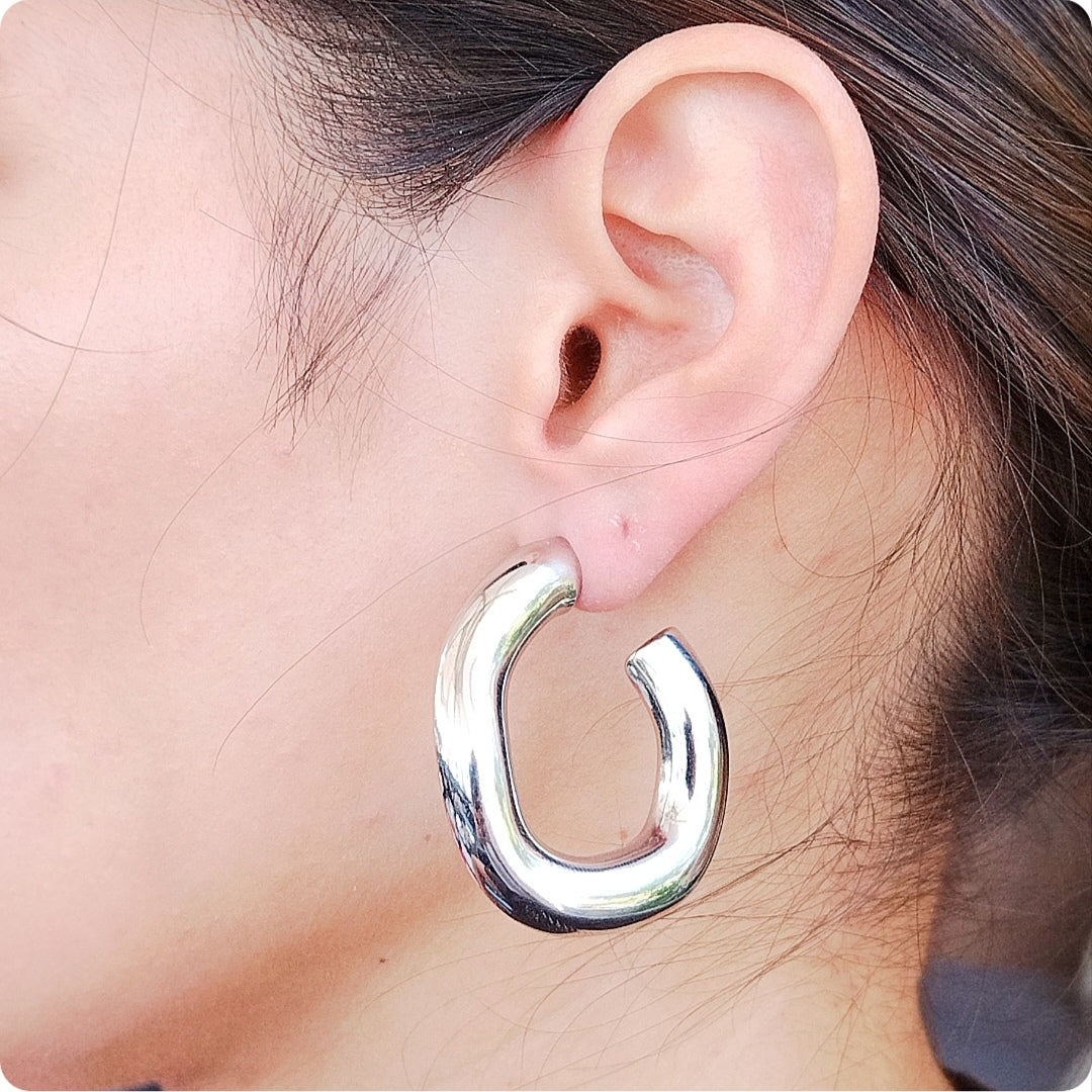 Boucles d'oreilles créoles irréguliers