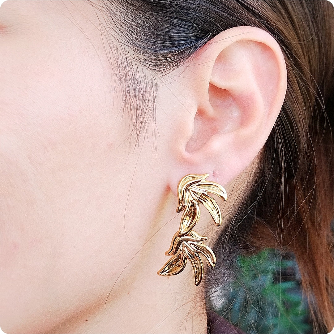 Boucles d'oreilles Feuilles exotiques