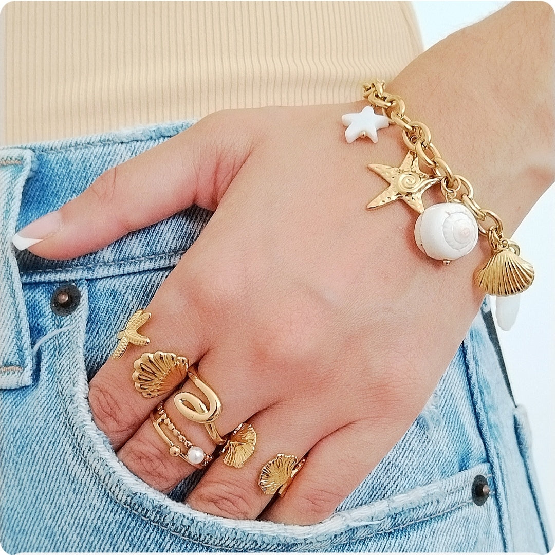 Bracelet coquilles de fruits de mer