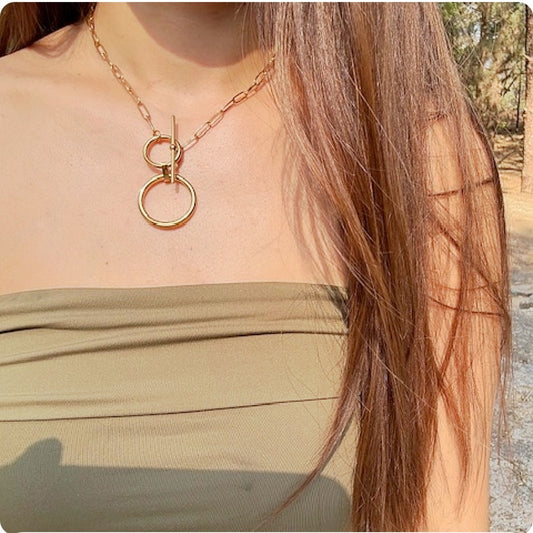 Collier pendentif rond