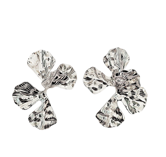 Boucles d'oreilles feuillage déplié