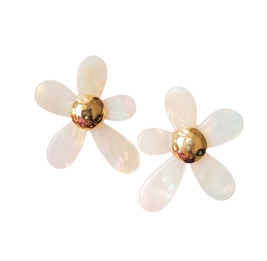 Boucles d'oreilles marguerites