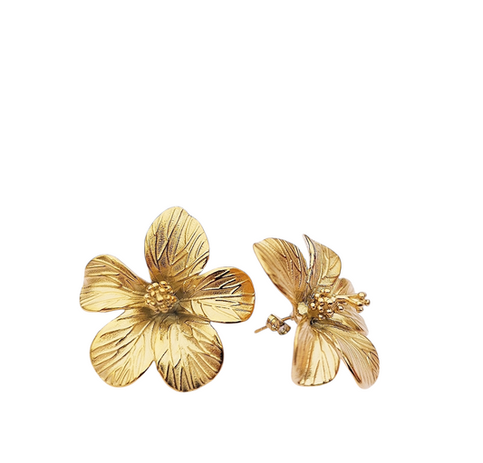 Boucles d'oreilles grande fleur