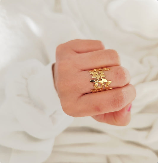 Bague feuillage