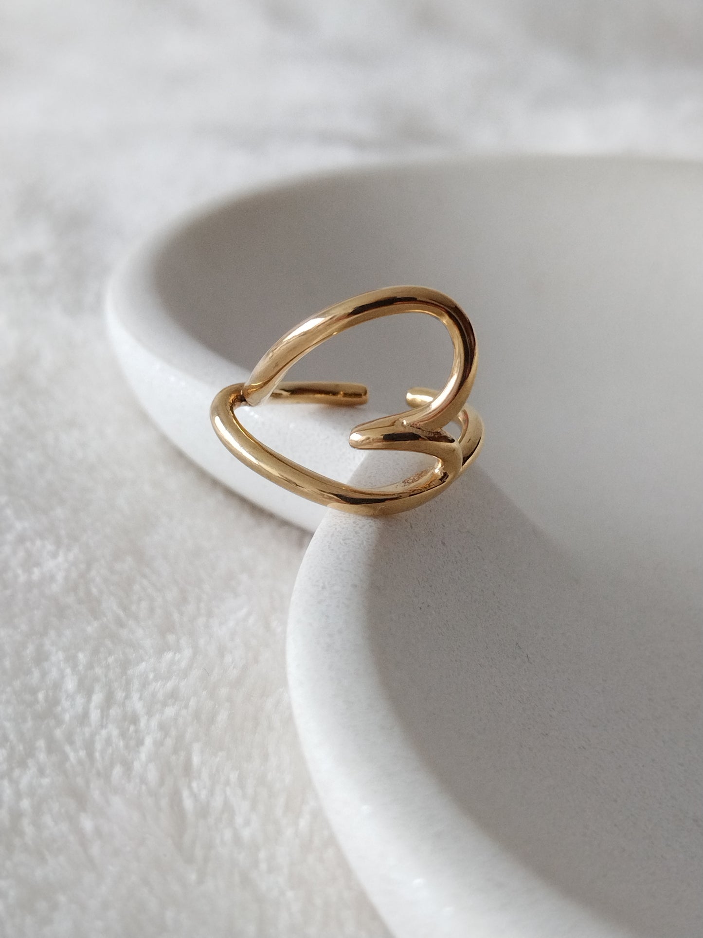 Bague silhouette de cœur