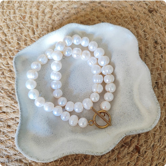 Collier choker perles