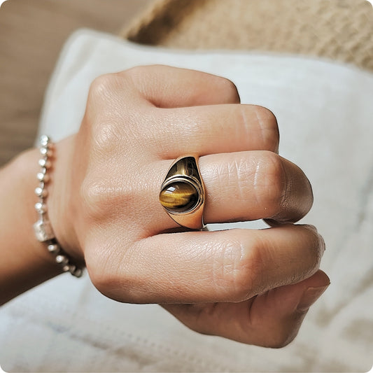 Bague œil de tigre