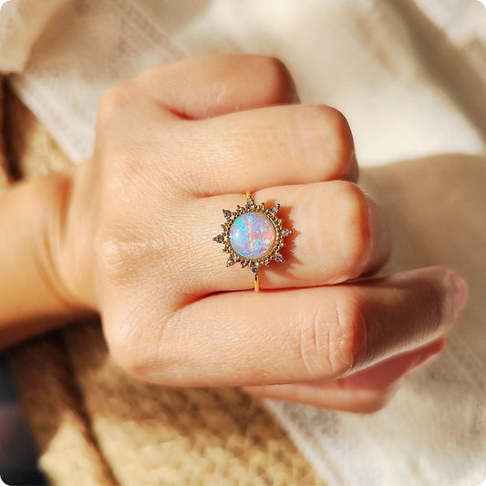 Bague soleil irisé