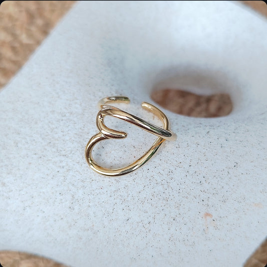 Bague silhouette de cœur