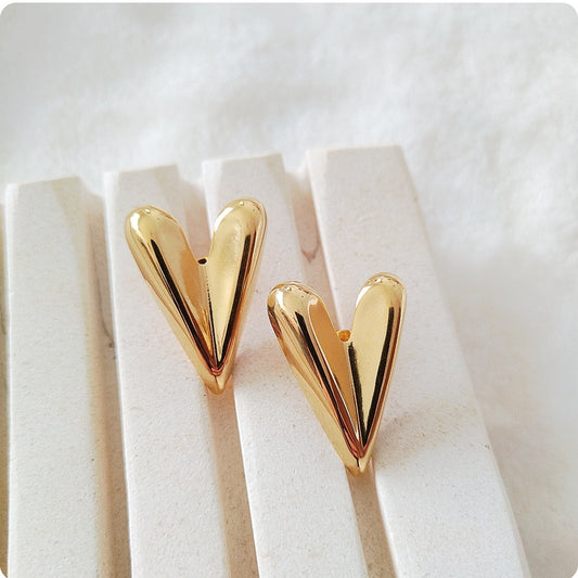 Boucles d'oreilles cœur ciselé