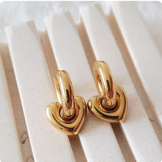 Boucles d'oreilles petit cœur gonflé