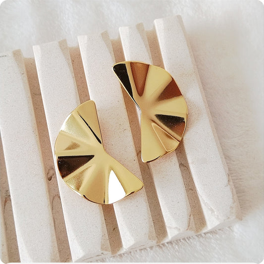 Boucles d'oreilles éventail zigzag