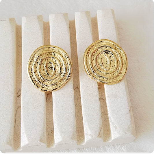 Boucles d'oreilles effet jute