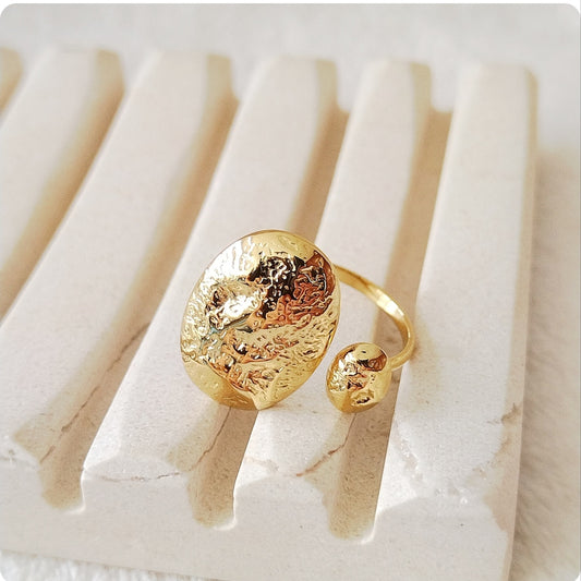 Bague Ronds texturés