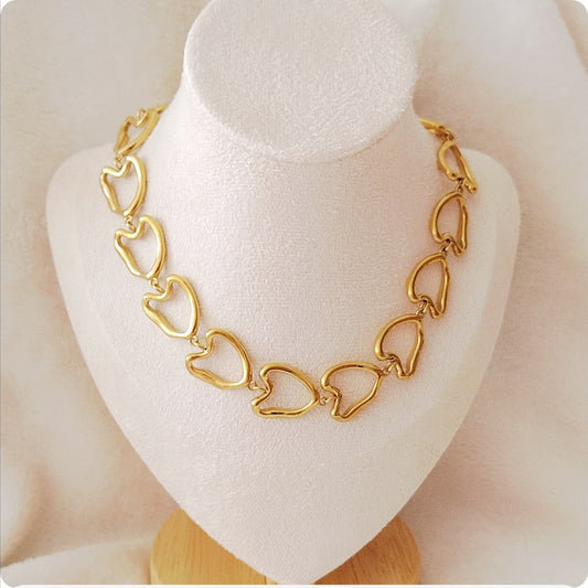 Collier chaine des cœurs