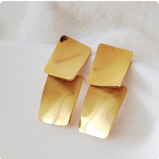 Boucles d'oreilles Pendentifs double rectangle