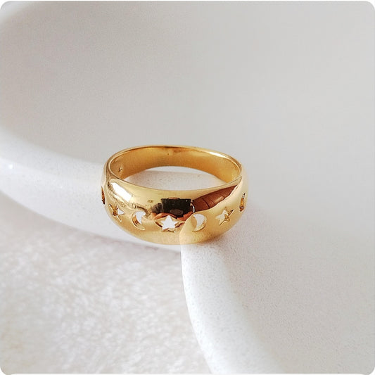 Bague Etoile et Lune