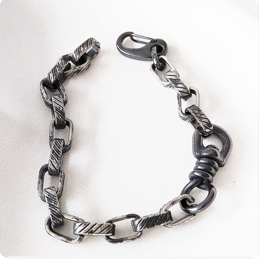 Bracelet maillons rectangulaires