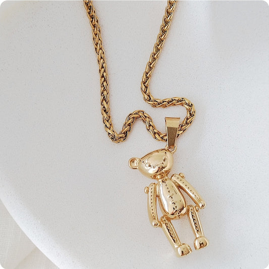 Collier ourson doré