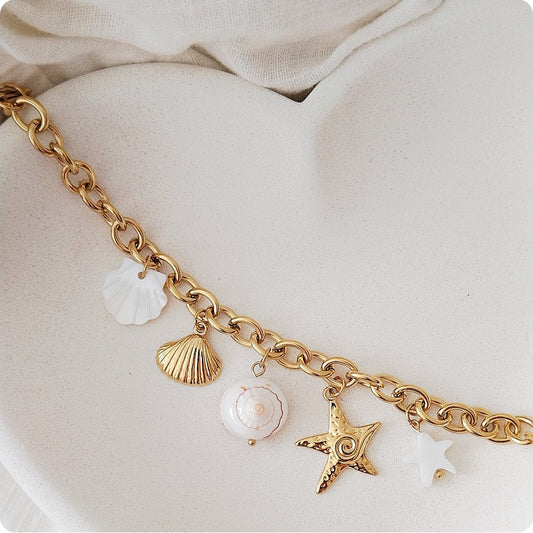 Bracelet coquilles de fruits de mer